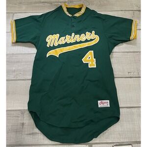 Mariners Vintage Ripon Green Yellow Stitched  Jersey M Medium Made In USA